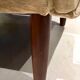 Beige velvet armchair Danish The Moderns