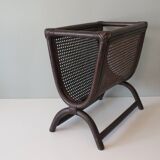 Vintage bamboo and cannage magazine holders, Italy 1960