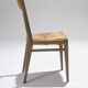 Paire de chaises en paille, geneviève pons, 1950s