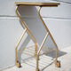 Metal wheeled tray with formica top, vintage wheeled cabinet, vintage side table