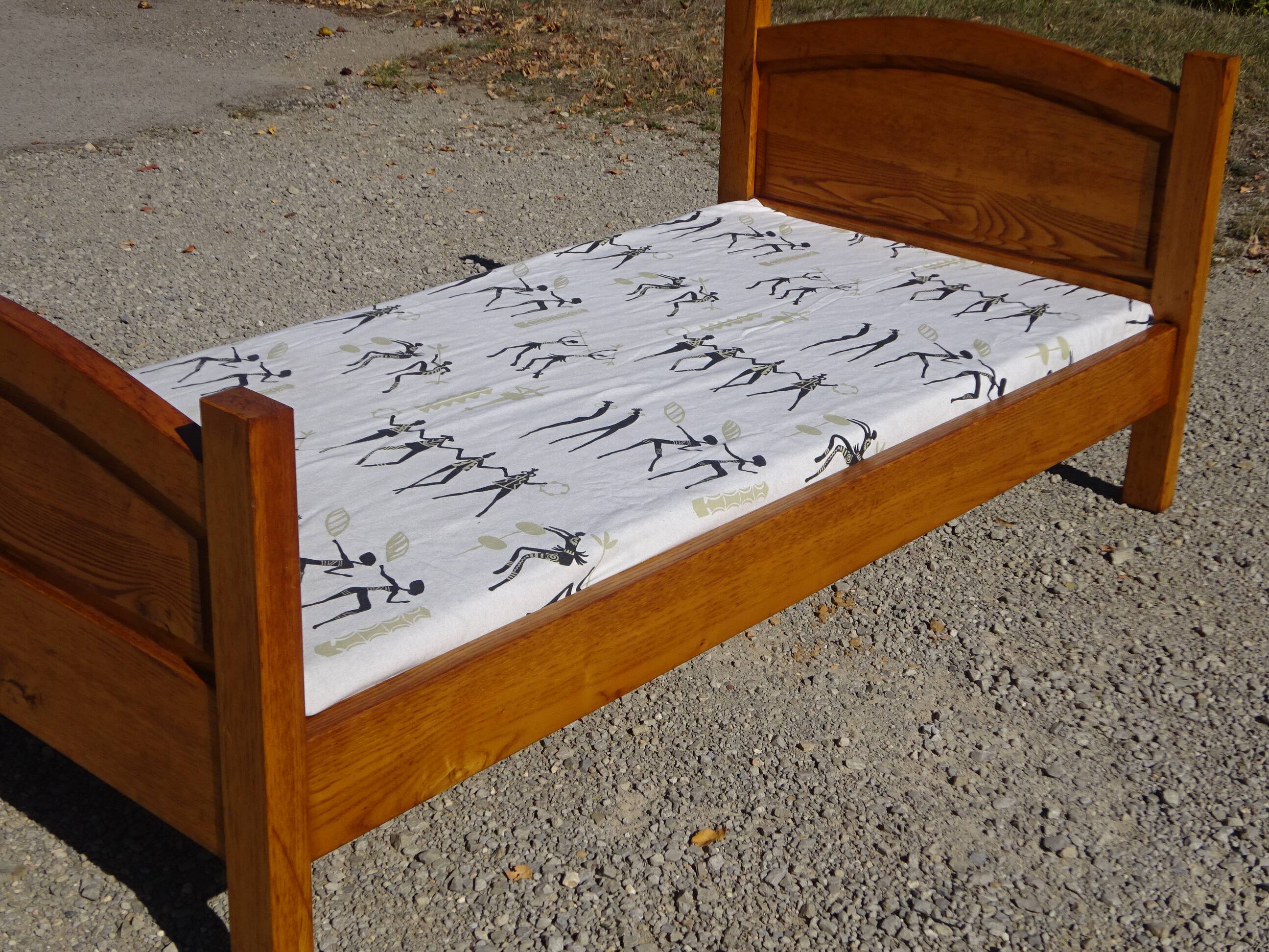 Solid oak bed, 1 place 90x190 cm