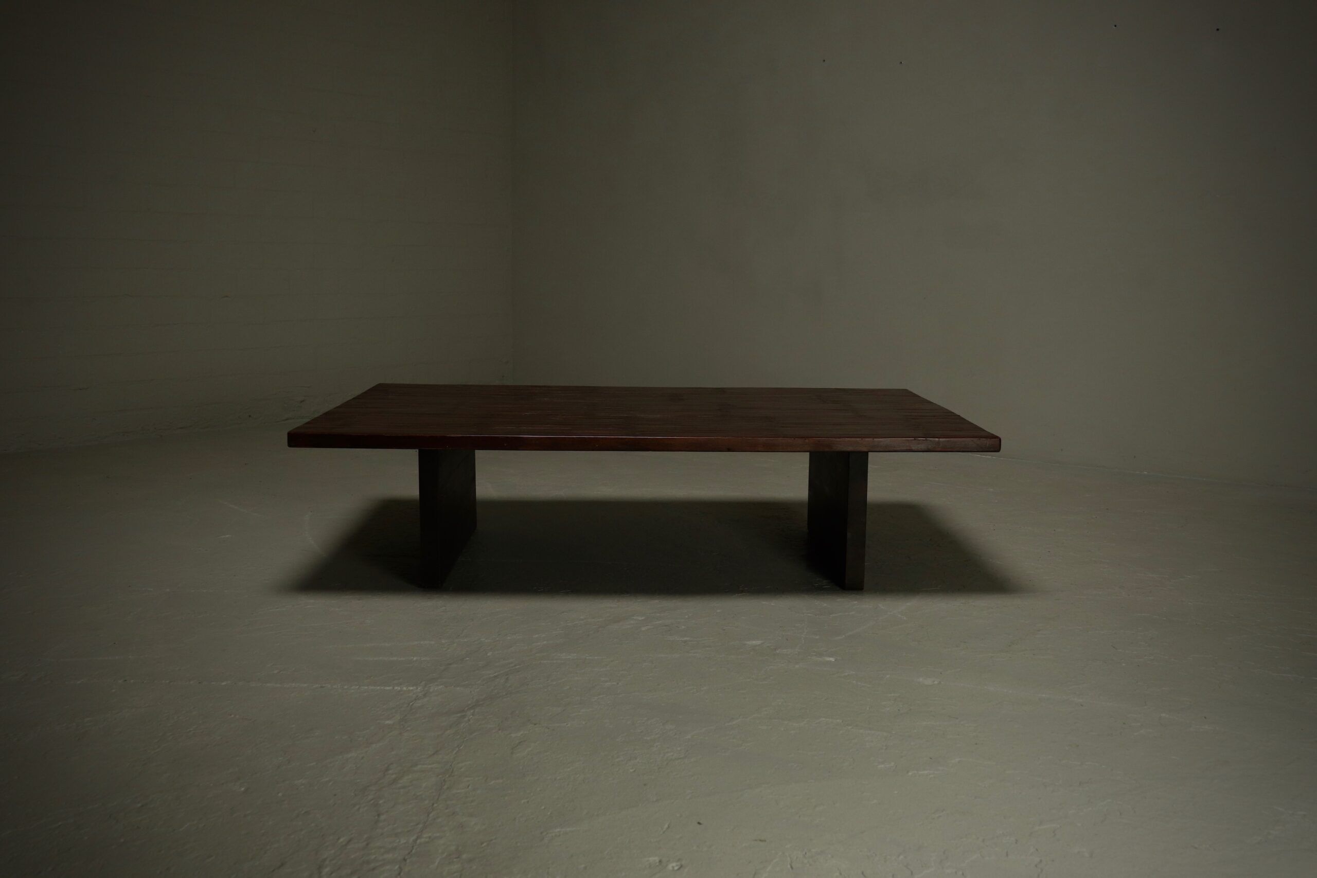 Bamboo and wood coffee table by Axel Vervoordt 1980s