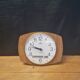 Vintage clock - Vedette france - date- formica- bulging glass- 1960's