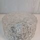 Vintage wall or ceiling light in molded glass - brutalist style - dia