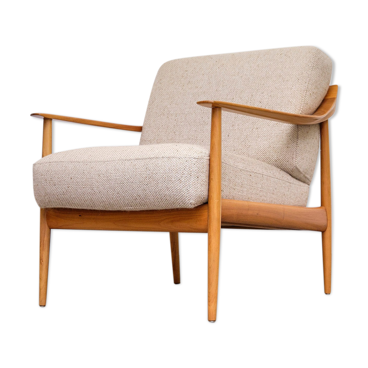 Cherrywood Antimott Lounge Chair by Walter Knoll, 1960s