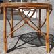 Rattan/bamboo coffee table (glass top)