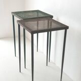 Mathieu Mategot perforated sheet metal side tables