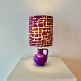 Expressive table lamp in Plum Black made from a vintage design vase by WGP.