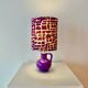 Expressive table lamp in Plum Black made from a vintage design vase by WGP.
