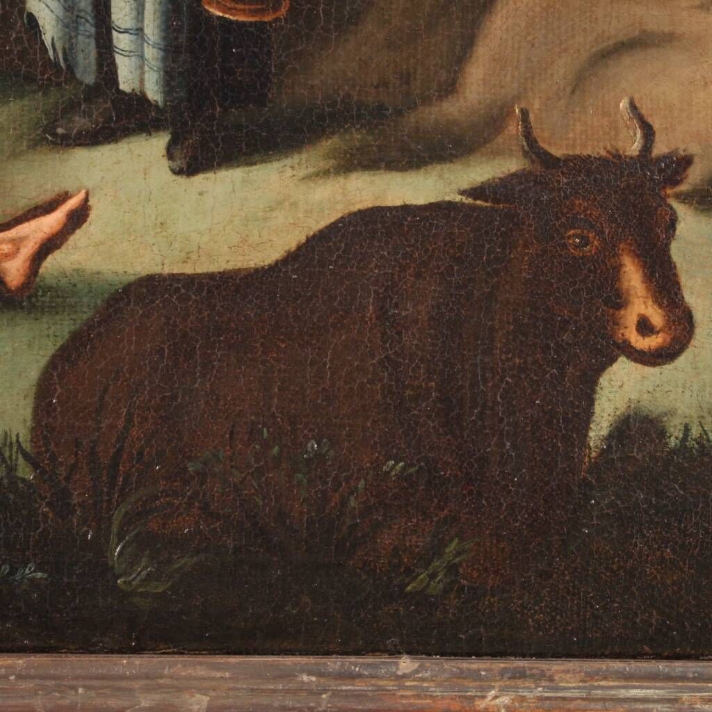 Painting landscape pastoral scene from the 18th century