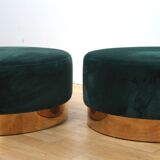 Pair of designer poufs