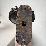 Black metal brutalist wall lights