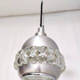 Aluminum, Crystal and Glass Pendant by Pia Guidetti Crippa for Lumi