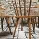 Lot de huit chaises barreaux vintage  bistrot auberge  1960