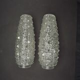 Pair of Vintage Cut Glass Retro Replacement Shades for Chandeliers/Wall Lights