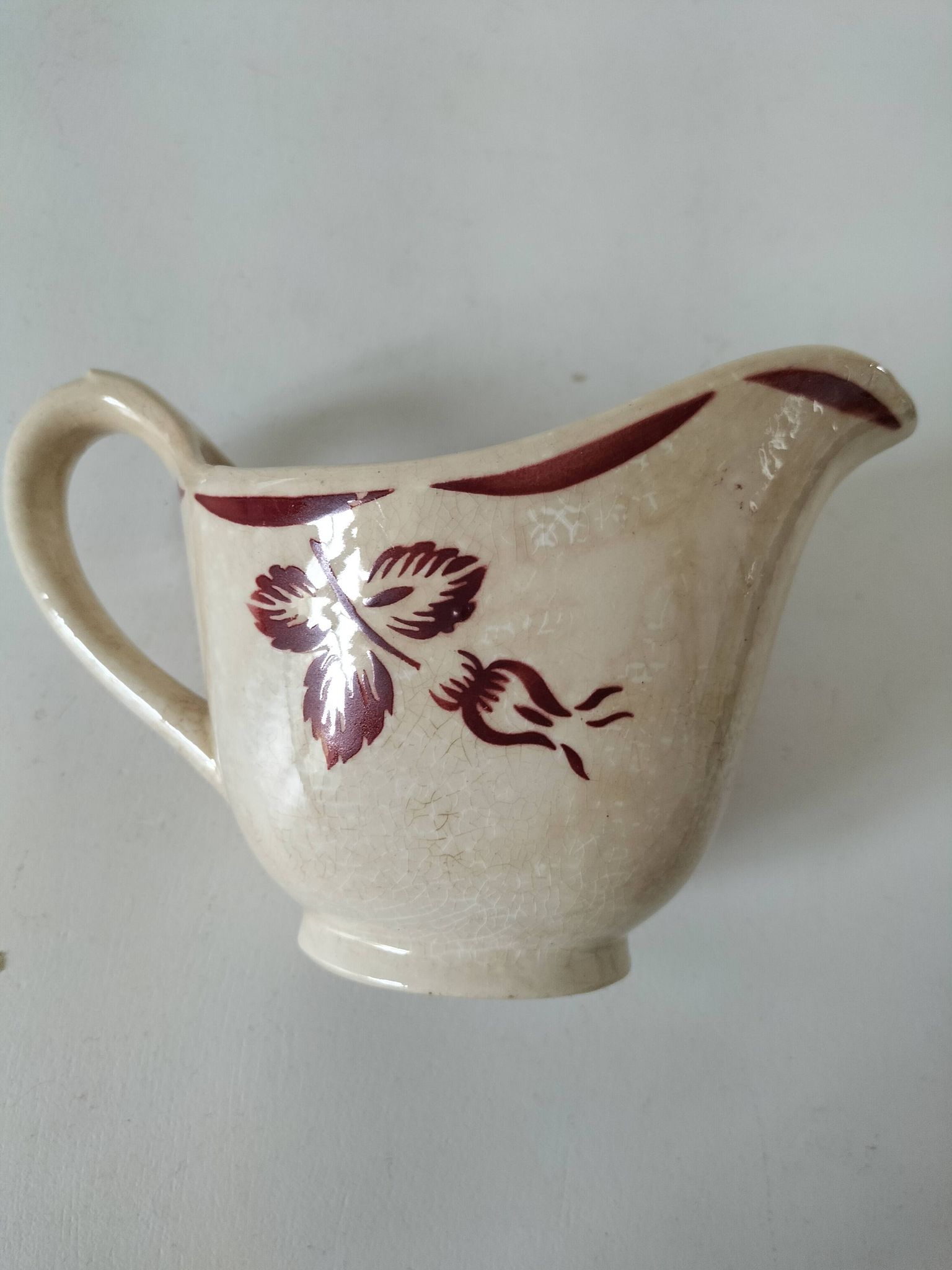 Old ironstone sauce boat