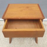 Vintage retro bedside table compass foot