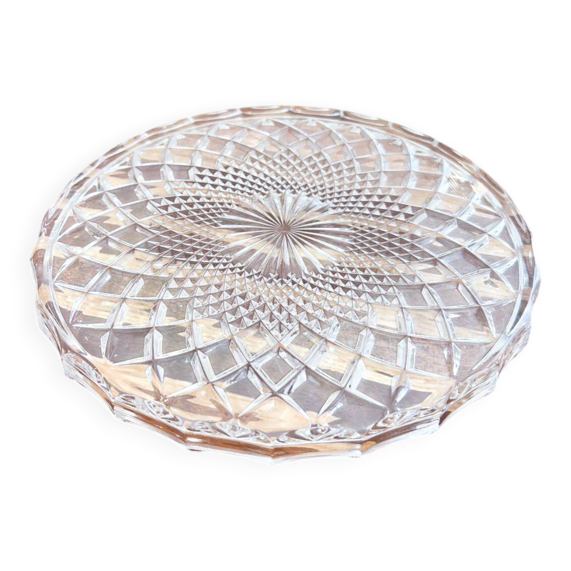 Vintage crystal trivet