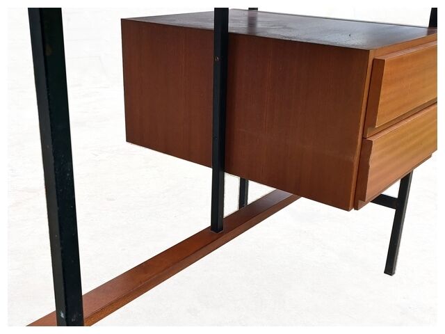 Modernist office design 60s - wood and metal