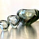 Ensemble de 3 vases en cristal Holmegaard en forme de cœur par Per Lutken