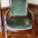 Pair of mahogany armchairs/palm décor/Restoration period