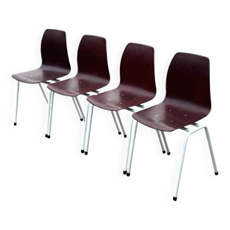 Vintage set of four Stacking Chairs by Elmar Flötotto for Pagholz