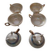 Tasses anciennes en porcelaine nacrée