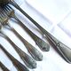 Art Nouveau cutlery with ladle, forks, spoons and ladle