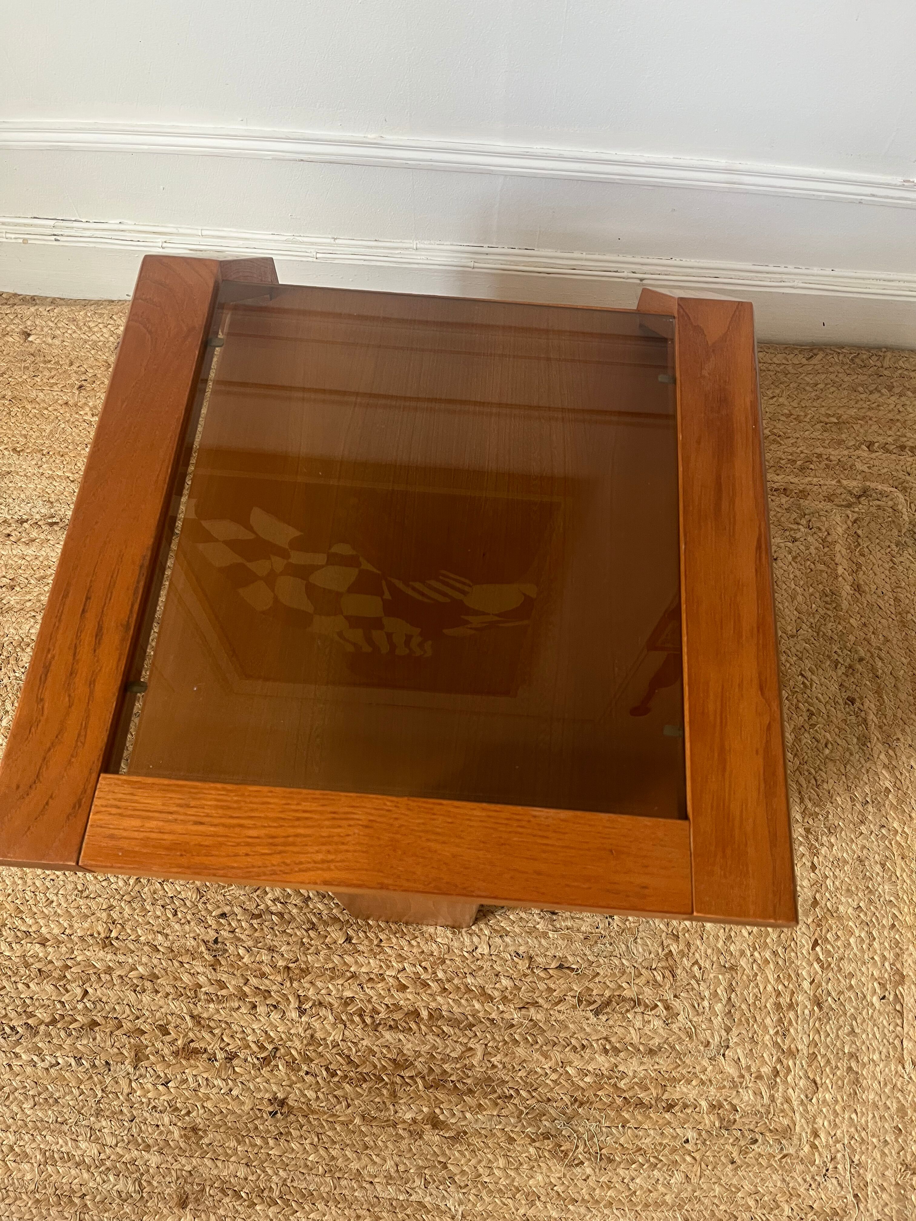 Table de chevet en orme vintage
