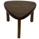 Set of 3 brutalist oak oval side or nesting tables minimalist design 1970s