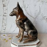 Large Vintage German Shepherd Statuette