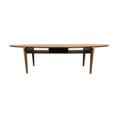 Table basse style scandinave placage noyer
