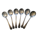Set of 6 tablespoons in silver metal