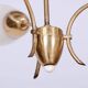 Mid-Century Chandelier in Brass and Frosted Glass, Czech, 1950s