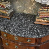 Louis XVI-style half-moon mahogany chest of drawers
