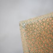 Pair of vintage armchairs in oak and embossed fabric, with old republished certificate of authenticity