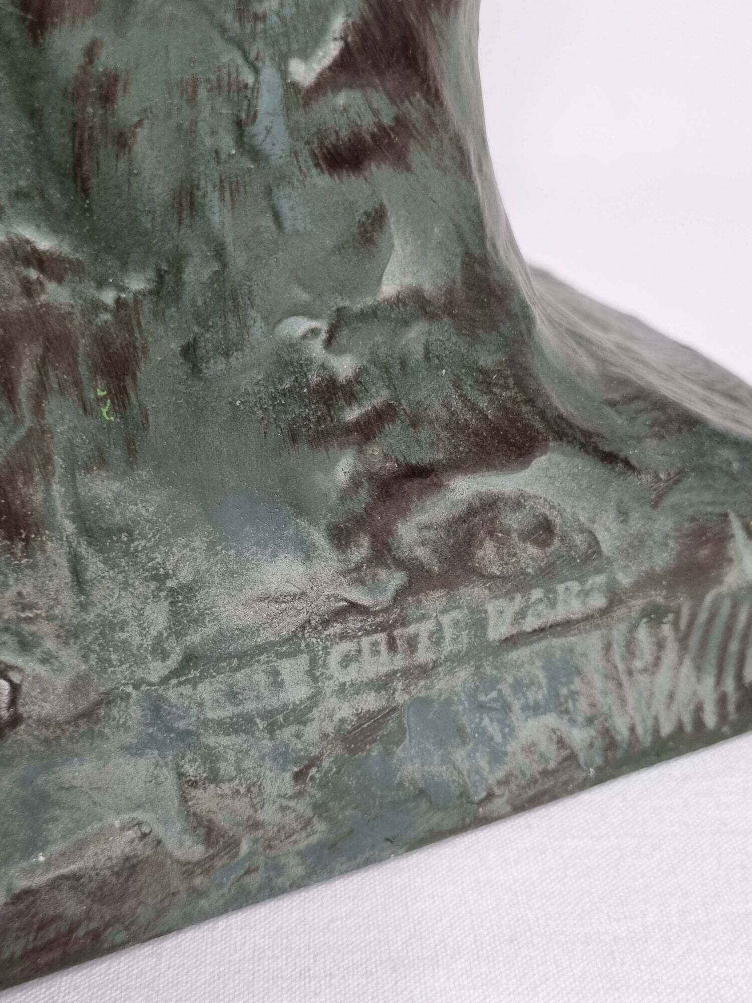 Bust of Beethoven after Cipriani in patinated plaster to resemble bronze, 27 cm