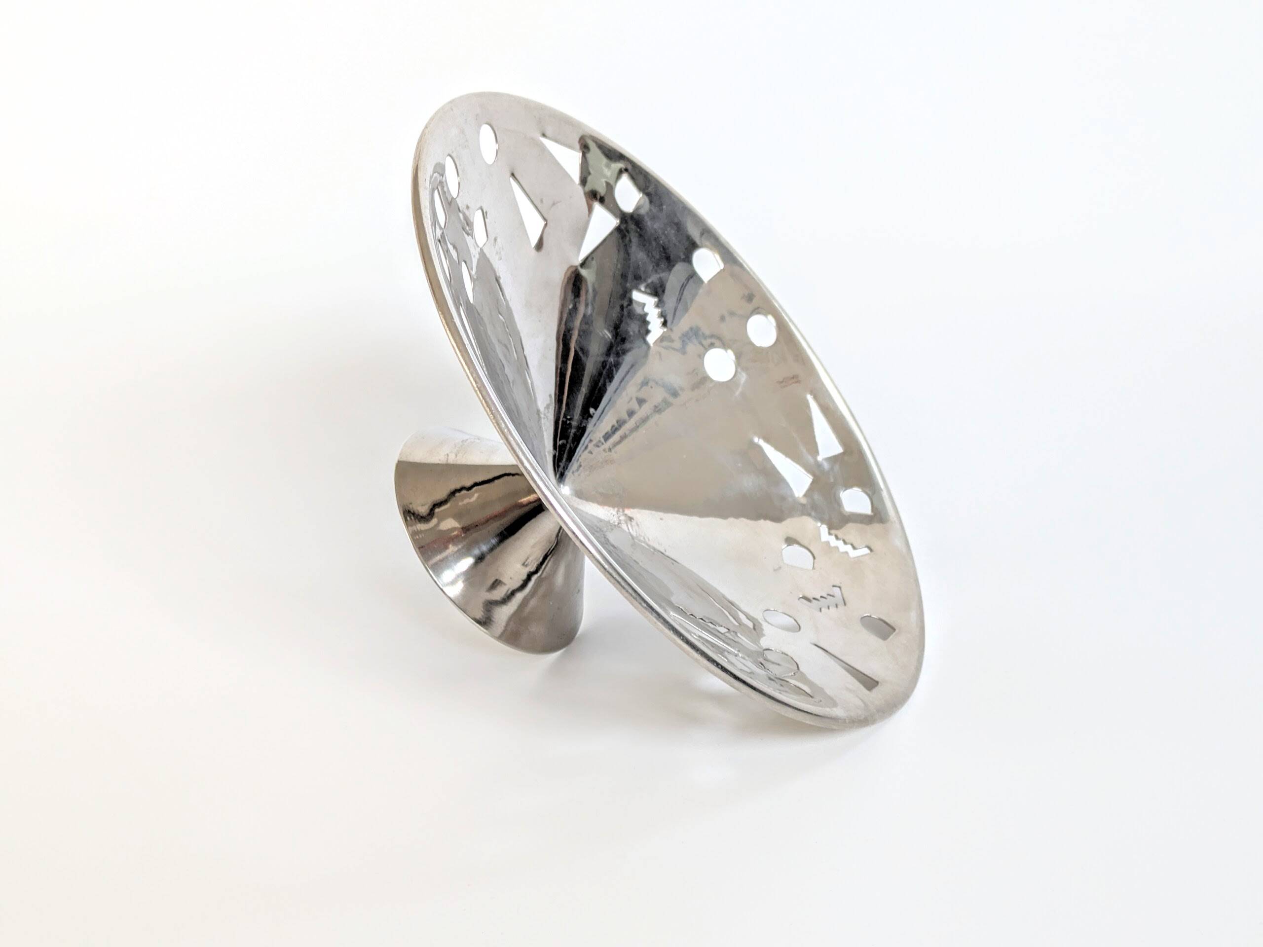 1980s Memphis Style Fruit Bowl | Stainless Steel