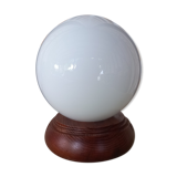 Vintage white globe ball lamp 1980