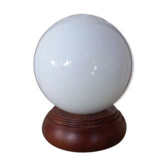 Vintage white globe ball lamp 1980