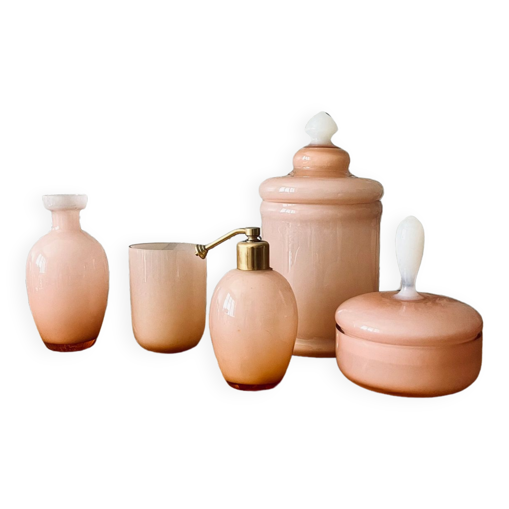 Old opaline toiletries