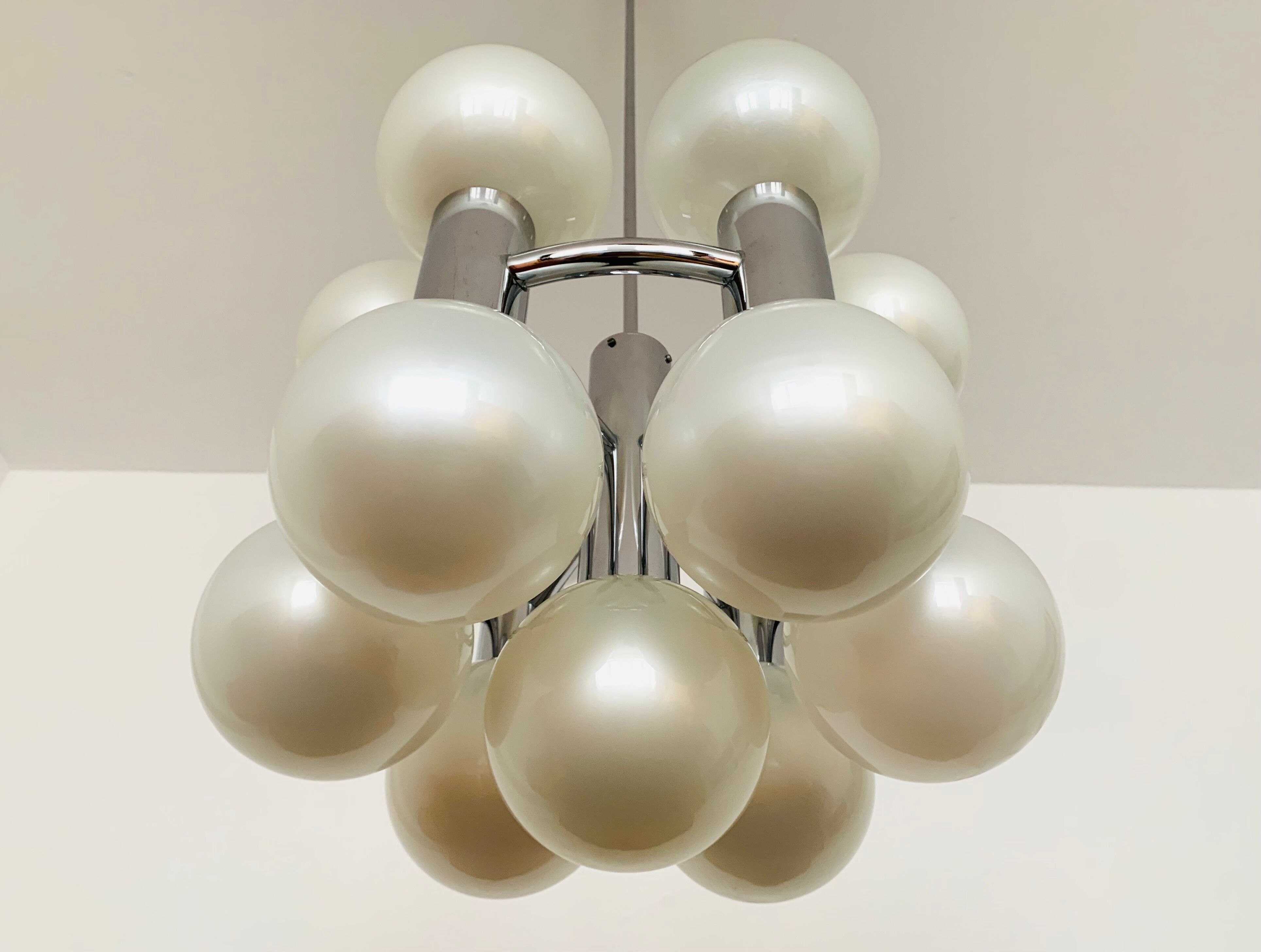 1970s Sputnik Chandelier by Motoko Ishii for Staff