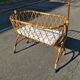 Cradle cot rattan bamboo vintage