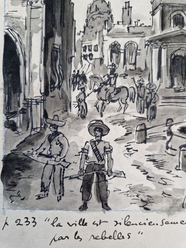 Jacques Boullaire (1893-1976) - Ink and ink wash on paper - The city is silently