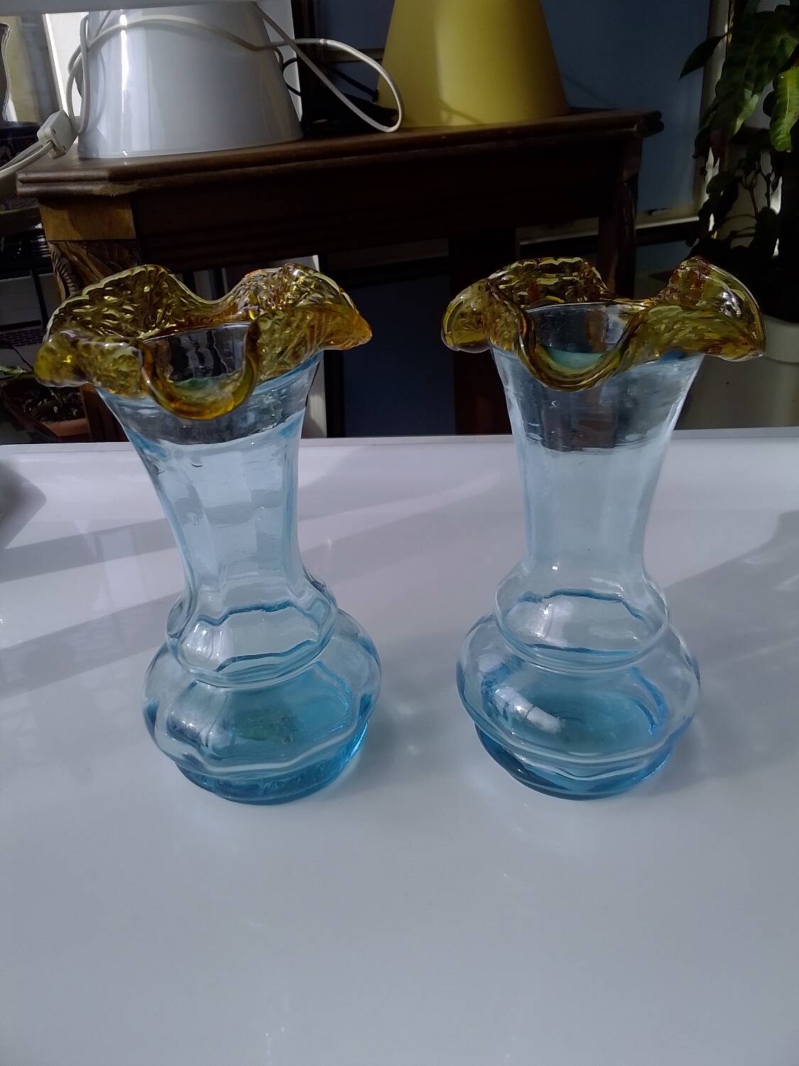 Pair of George Sand glass vases