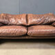 Leather Maralunga sofa by Vico Magistretti for Cassina, 1970s