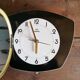 Vintage formica clock silent trapezoid wall clock "Romatic black"