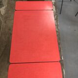 Red formica table