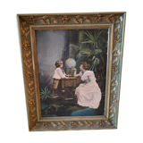 old shabby painting