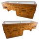 2 Showcases furniture of loom with drawers oak wood jewelry Art Deco 1930' compass feet